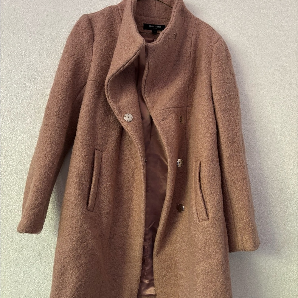 Kenneth Cole Pink Trench Coat Timeless Elegance